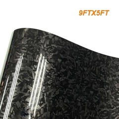 108″x60″ Ultra Gloss PET Liner Black Forged Carbon Fiber Vinyl Wrap 9ft x 5ft