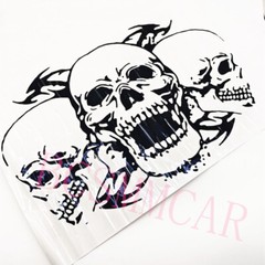 Car Hood Body Side Stickers Custom Triple Skull Graphics Vinyl Decal Waterproof