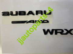 3PCS Gloss Black WRX Symmetrical AWD Car Rear Trunk Emblem Badge Sticker Decal