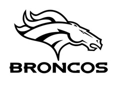 Denver Broncos – White Car Decal – 5″ inches