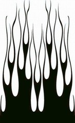 FLAME HOOD #45 DECAL VINYL GRAPHIC CAR TRUCK BLAZE SUV SEMI CROSS OVER BLAZE
