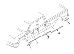 2011-2014 Ford Super Duty Trim Stripe Decal – Right Front BC3Z-9920000-CA