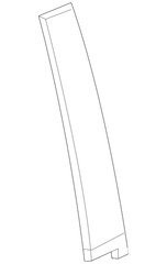 Genuine GM Rear Passenger Side Door Window Frame Front Applique 84963080