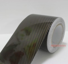 Multi-function – 8″ Wide Brown 2D Glossy Carbon Fiber Vinyl Tape Wrap Sticker CF