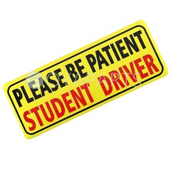 3Pcs Please Be Patient Car Bumper Stickers Decal Student Driver Magnet Car Signs