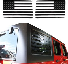 American Flag Car Rear Side Window Decal For 2007-17 Jeep Wrangler JK JKU 4Door