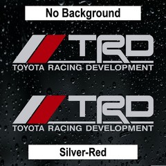 (2x) TRD Racing Development with Stripe for Toyota Cars Truck (10″ x 2.52″)