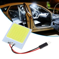 1X T10 48LED Car Interior Light COB Chip Car Panel Light 12V 4W Dome Lamp Bulb