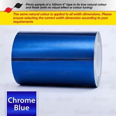 CHROME BLUE 4″ 102mm Roll PIN STRIPE Car Striping Line TAPE Decal Vinyl Sticker