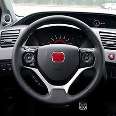 3pcs Jdm Red Front Rear Steering Badge H Emblem For Honda Fit Jazz 2009-2013