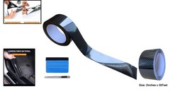 5D High Gloss Carbon Fiber Vinyl Wrap – 2″ x 30ft for Trim and Window Upgrades