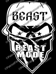 Beast Mode,Skull Bandanna,Exercise,Fitness,Motivation,Beast,Custom Vinyl Decal