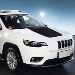 for 2014-2024 Jeep Cherokee Matte Black PVC Front Engine Hood Decal Trim Sticker