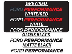 05-09 Mustang Ford Performance Side Windshield Decal Vinyl Graphics Sticker
