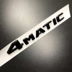 4Matic Matte Black Car Rear Trunk Lid Sticker Emblem For Mercedes-Benz 2017-2023