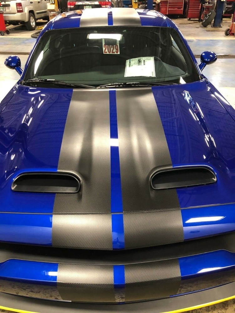 10″ PLAIN Rally Racing Stripe Graphics Stripes Set FIT 2009 – 2023 Challenger