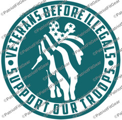 Veterans Before Illegals,Support Our Troops,Military,We The People,Vinyl Decal