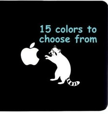 8 Sizes Raccoon Car Window Decal Sticker Macbook Laptop iPad Phone Tablet Gift