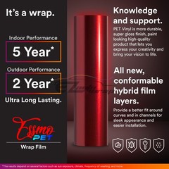 ESSMO PET Super Gloss Metallic Auto Vehicle Wrap Vinyl Decal Decal Sheet Sticker