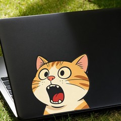 Surprised Animal Stickers Vinyl Waterproof Personalized for Window Laptop Wall