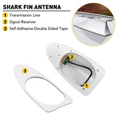 Car Shark Fin Roof Antenna Aerial FM/AM Radio Signal Trim Universal Decor N
