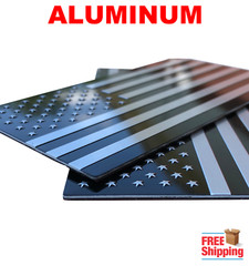 (2 PACK) 3D METAL American Flag Sticker Decal Emblem Truck, Car 5″ x 2.75″