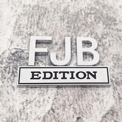 2Pcs 3D Zinc Alloy FJB EDITION Metal Letter Badge Car Emblem Bumper Decal