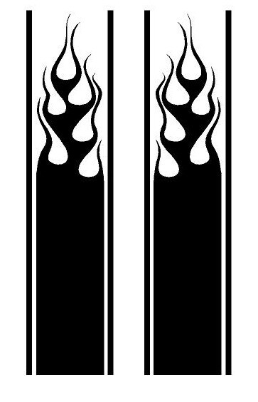 FLAME STRIPE #12 SHORTER DECAL VINYL GRAPHIC VEHICLE CROSS OVER TRUCK SUV
