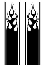 FLAME STRIPE #12 SHORTER DECAL VINYL GRAPHIC VEHICLE CROSS OVER TRUCK SUV