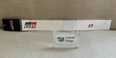 Large TOYOTA GR GAZOO Racing Sticker Decal White and Red Approx 6cm x 90cm JAPAN