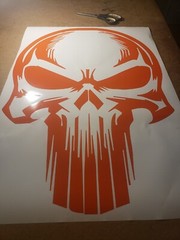 Vinyl Hood Decal for Jeep Renegade 2015-2024 The Punisher skull face Hood Decal