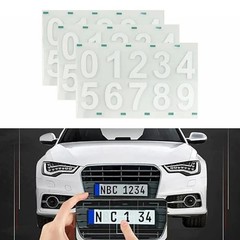 3Pcs Nanofilm License Plate Number Sticker Reflective Invisible Digital Sticker