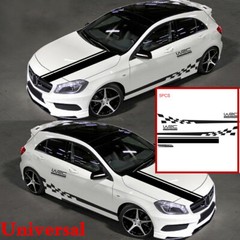 DIY WRC Checkered Flag Car Decals Vinyl Set of 5 Custom Fit for Body/Hood/Mirror