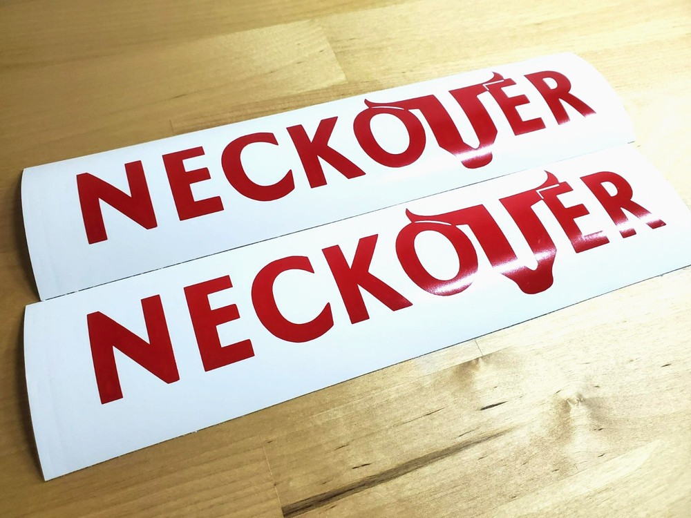 NECKOVER Trailer Decals Stickers 10″X2.3″ Set Of 2 Gloss red FAST USA