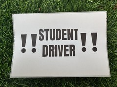 Student Driver Stickers 4″x6″ Pack of 5 New Driver Safety Car Decals (5 total)