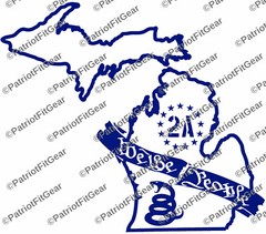 Michigan Gun Rights ,2A,Molon Labe,We The People,Dont Tread On Me,Vinyl Decal
