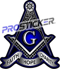 ProSticker 127 (One) 4″ Faith Hope Charity Masonic Freemason Decal Sticker