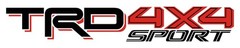 TRD 4×4 Sport Stickers 2PC for Tacoma, Tundra, 4runner