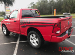 For Dodge Ram 1500 Side Flag Stripes Graphic 3M Vinyl Decals Flag Stickers 09-18
