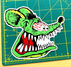 Rat Fink Hot Rod 5 inches two-pack Premium quality decal Sticker Car Window