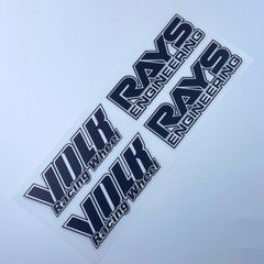 NEW 8pcs JDM Japan Black Rays Engineering VOLK Racing TE37 Wheel decals sticker