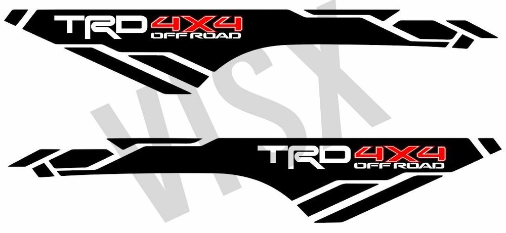 X2 TRD 4×4 off-road vinyl decal for 2013-2019 Toyota Tacoma bed side