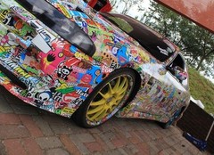12″ X 60″ JDM ANIMAL STYLE GRAFFITI STICKER BOMB VINYL WRAP STICKER DECAL