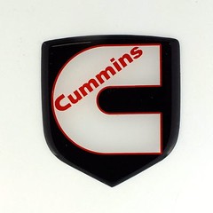 GRILLE EMBLEM fits RAM DIESEL 06-10 Black / White C / Red