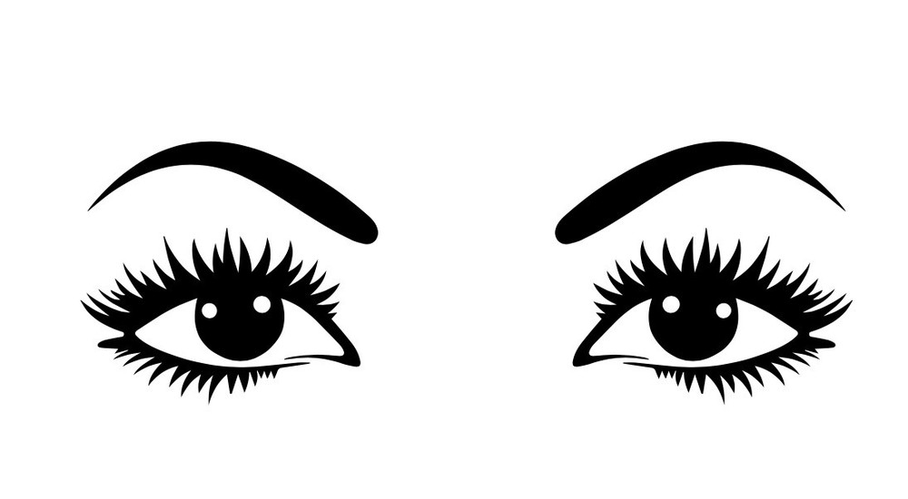 Eyes Vinyl Decal Die Cut Decal up to 24″ Beautiful Sultry Wall Mirror Art