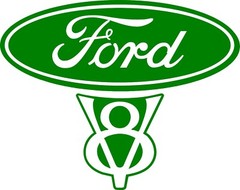 Ford V8 Vintage Old Style Decal 5.6″w x 4.5″h