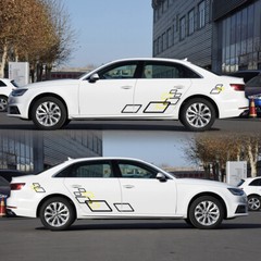 Sticker Car Both Sides Body Vinyl Decals Film DIY Sports Styling Decoration 2pcs