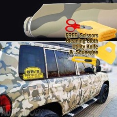 600″x60″ Army Camo Camouflage Desert Vinyl Film Wrap Air Bubble Free 50ft x 5ft