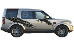 Distorted Stripe Graphics Sticker For Land Rover Discovery 4 Car Side Door Decal