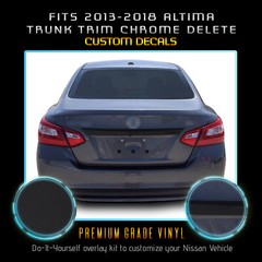 For 2016-2018 Altima Trunk Trim Chrome Delete Blackout Overlay – BLACK VINYL